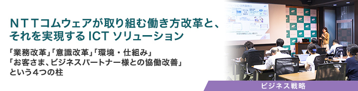 NTTコムウェアが取り組む働き方改革と、それを実現するICTソリューション