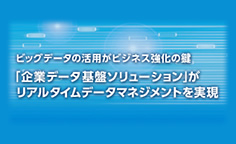 「企業データ基盤ソリューション」がリアルタイムデータマネジメントを実現ビッグデータの活用がビジネス強化の鍵