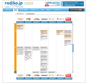 radiko番組表