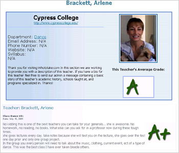 Cypress collegẽ_X̋AArlene Brackett