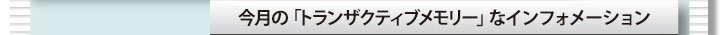 今月の「トランザクティブメモリー」なインフォメーション