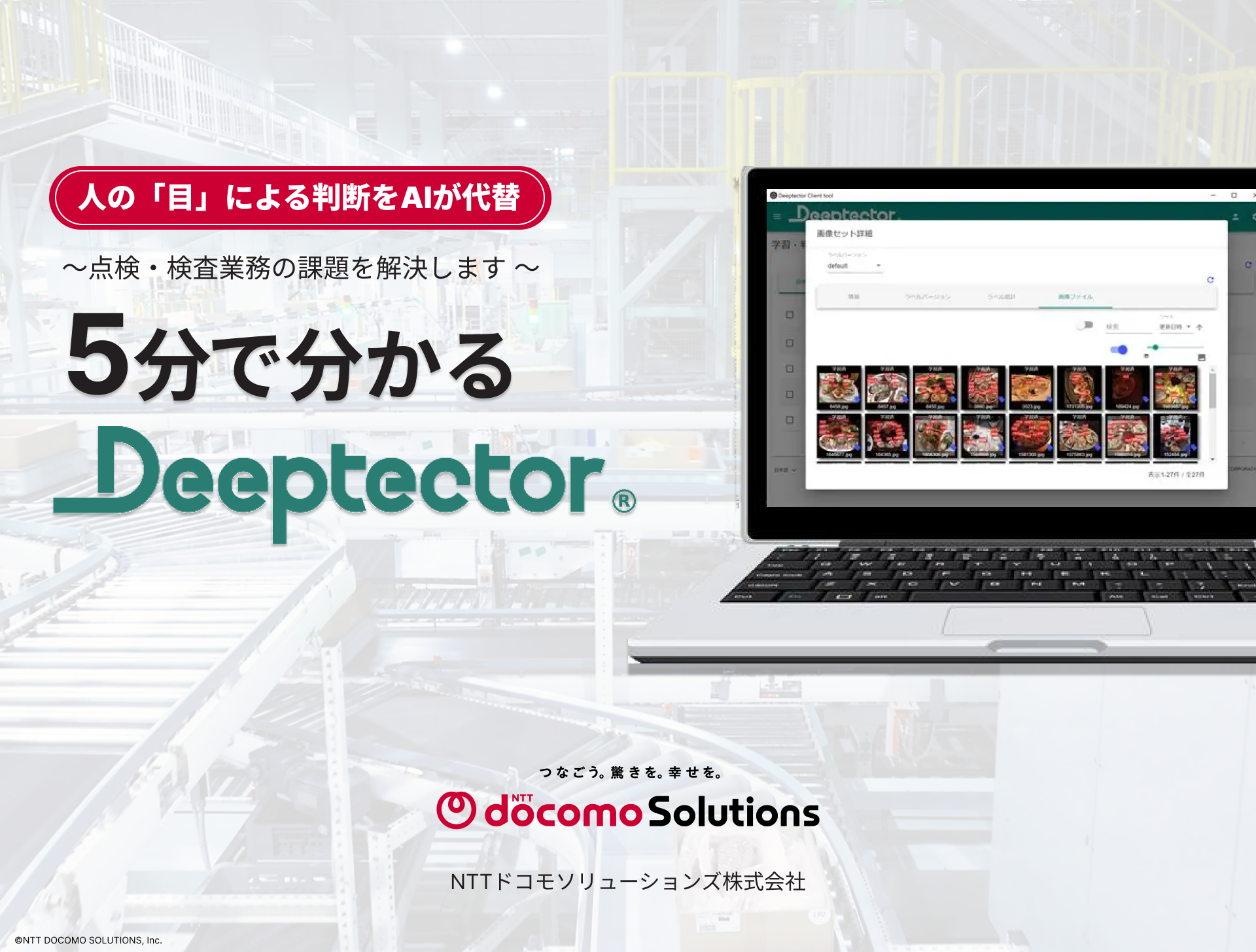 資料表紙：5分でわかるDeeptector