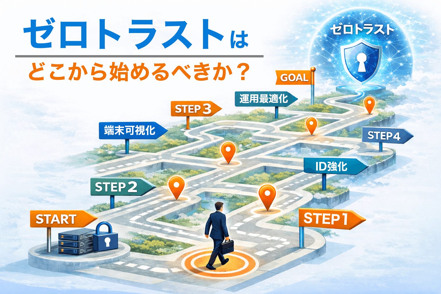 ゼロトラスト導入はどこから始めるべきか ─段階的に進める手順と優先順位を解説─