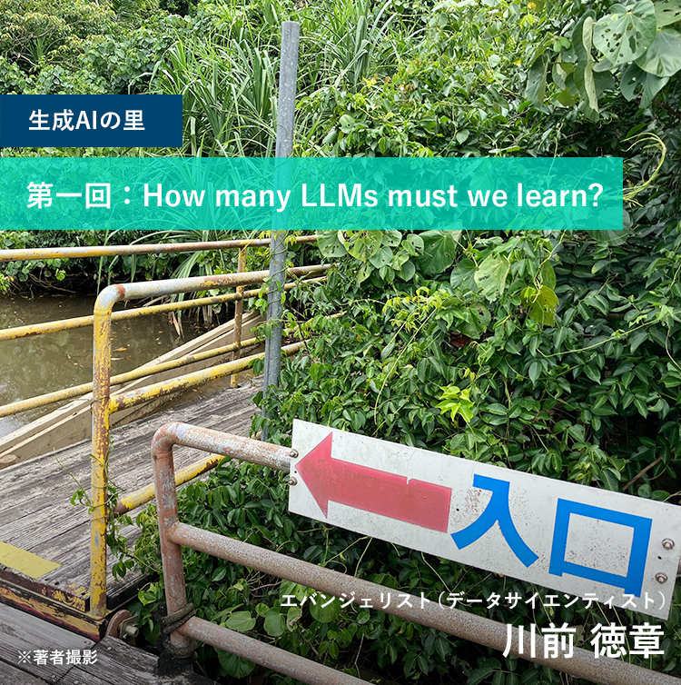 生成AIの里 第一回：How many LLMs must we learn?