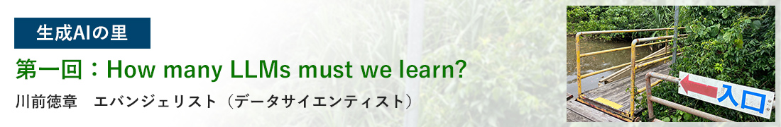 生成AIの里 第一回：How many LLMs must we learn? 川前エバンジェリスト