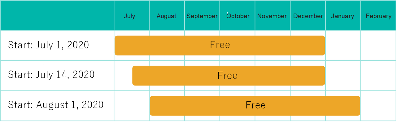 Example of Free Usage Period
